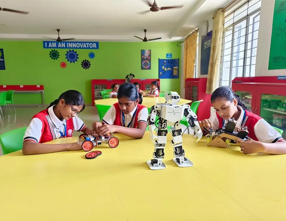 Middle stage students at Akshara