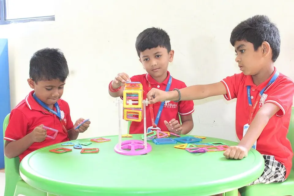 Foundation stage students at Akshara