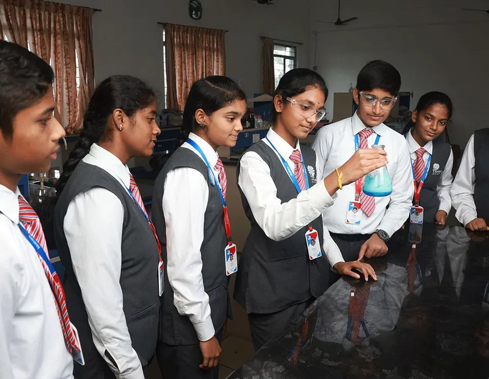 Secondary stage students at Akshara