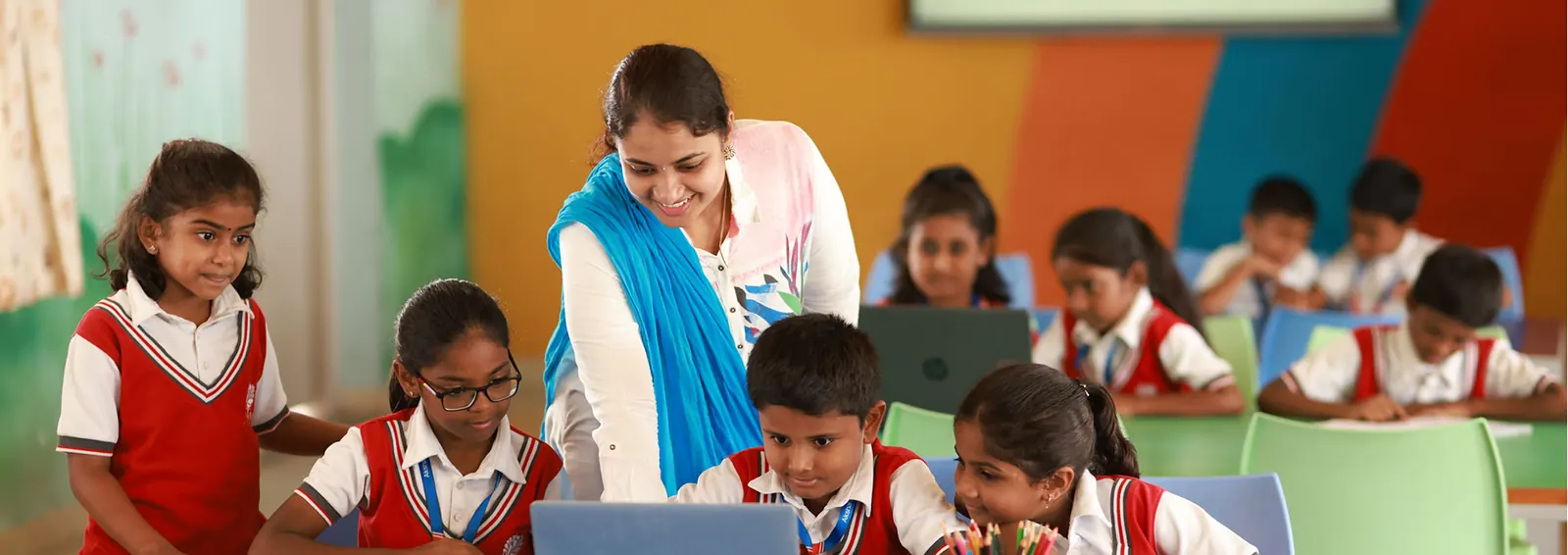 Preparatory stage students at Akshara